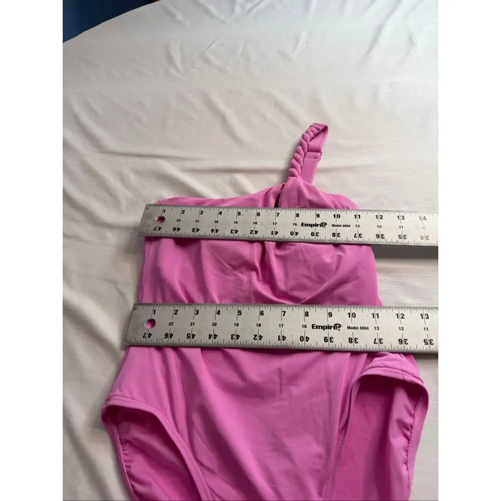 Contours By CoCo Reef Pink One Shoulder One Piece Swimsuit Size 8/32C - Picture 3 of 7